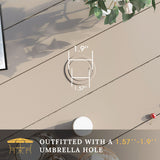 Vicllax 7/9 Pieces Outdoor Dining Set, Metal Round Dining Table and Premium Swivel Chairs