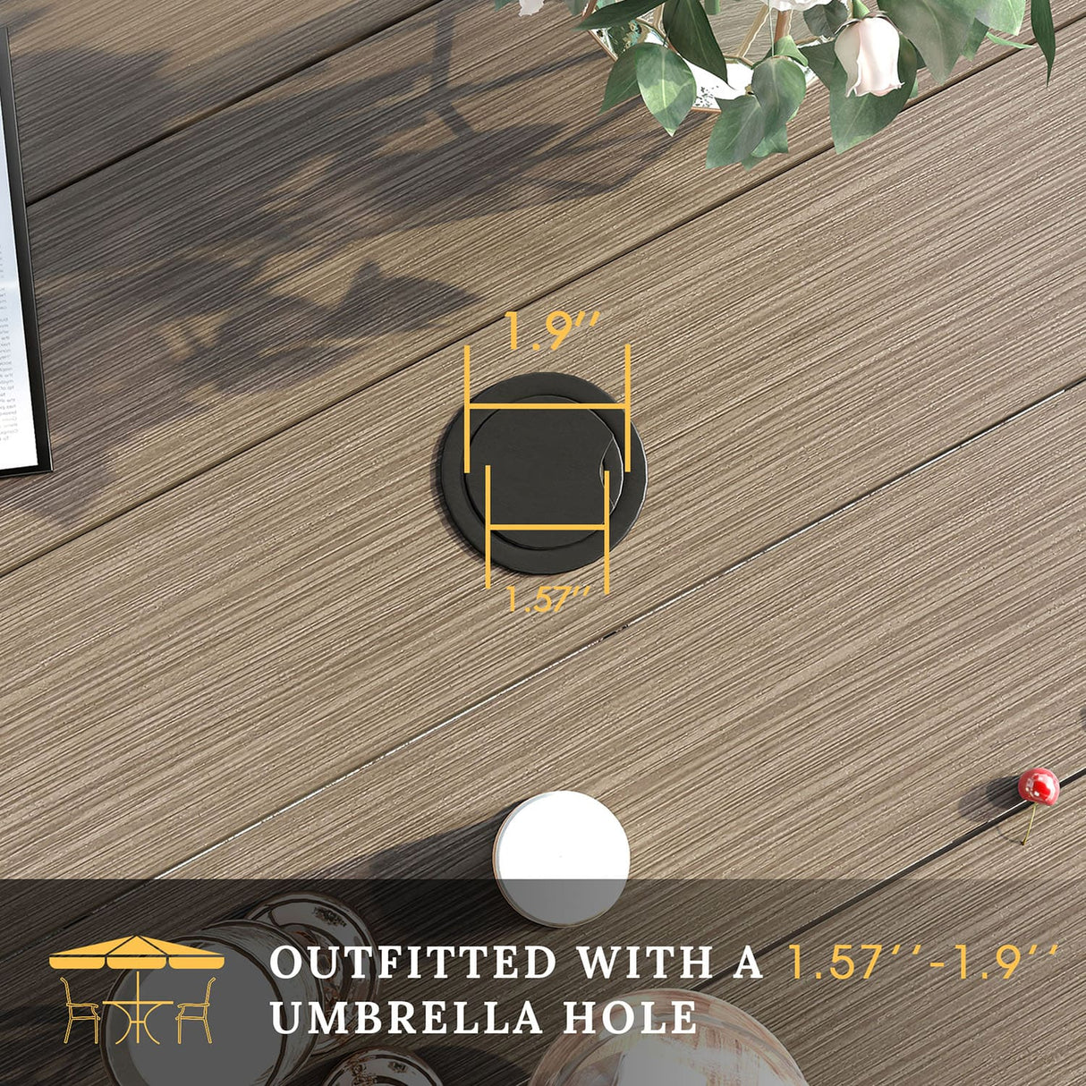 Vicllax 9/11 Pcs Outdoor Dining Set, 53"/ 60" Round Metal Table and Stackable Padded Chair