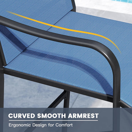 Vicllax High Bar Stool, High Top Tall Bar Chairs for Porch Deck Balcony