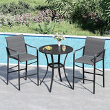 Vicllax High Bar Stool, High Top Tall Bar Chairs for Porch Deck Balcony