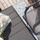 Vicllax Outdoor Metal Dining Table for 4, Patio Square Metal Table