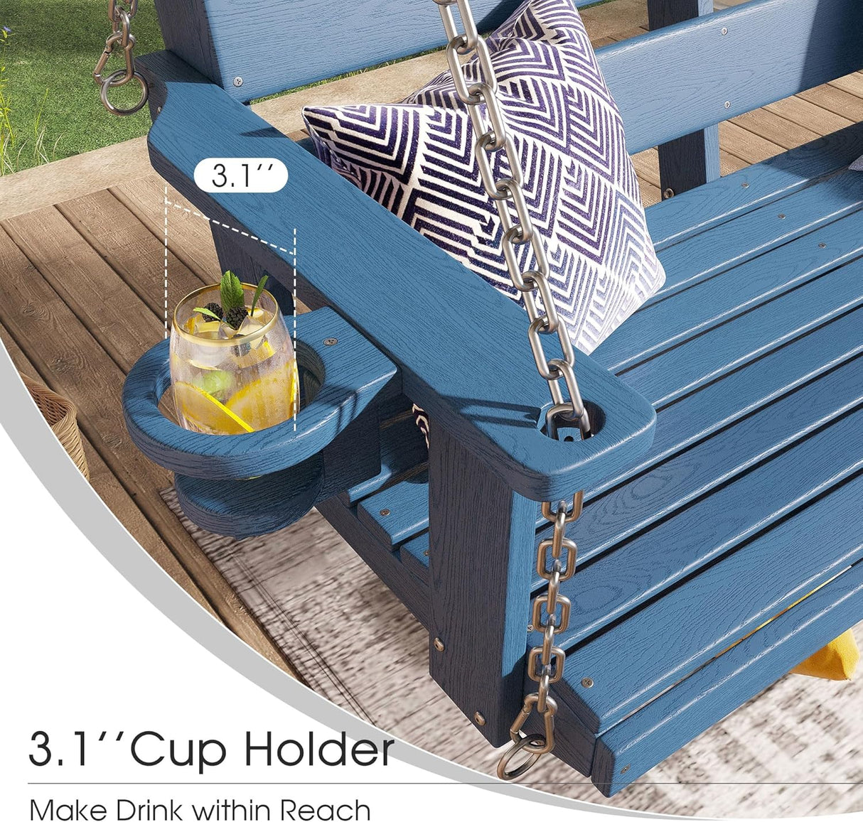 Vicllax Mesa de comedor y sillas de comedor de metal para patio con juego de cojines azules, juego de sillas de comedor de patio de 5/7 piezas