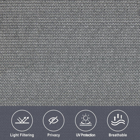 Vicllax Outdoor Retractable Spring Pull Roller Shade, Patio Exterior Cordless Blinds