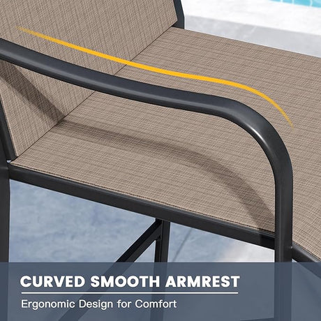 Vicllax High Bar Stool, High Top Tall Bar Chairs for Porch Deck Balcony