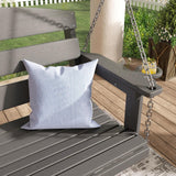 Vicllax Mesa de comedor y sillas de comedor de metal para patio con juego de cojines azules, juego de sillas de comedor de patio de 5/7 piezas