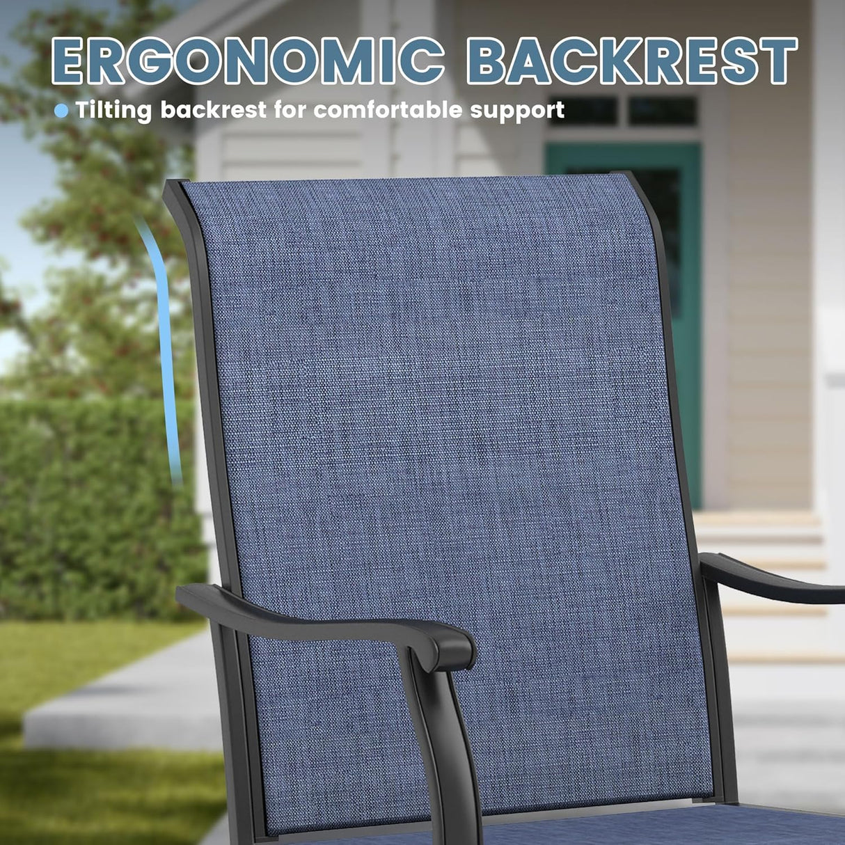 Vicllax 9 Pieces Outdoor Dining Set with 59" Square Dining Table and Swivel Chairs