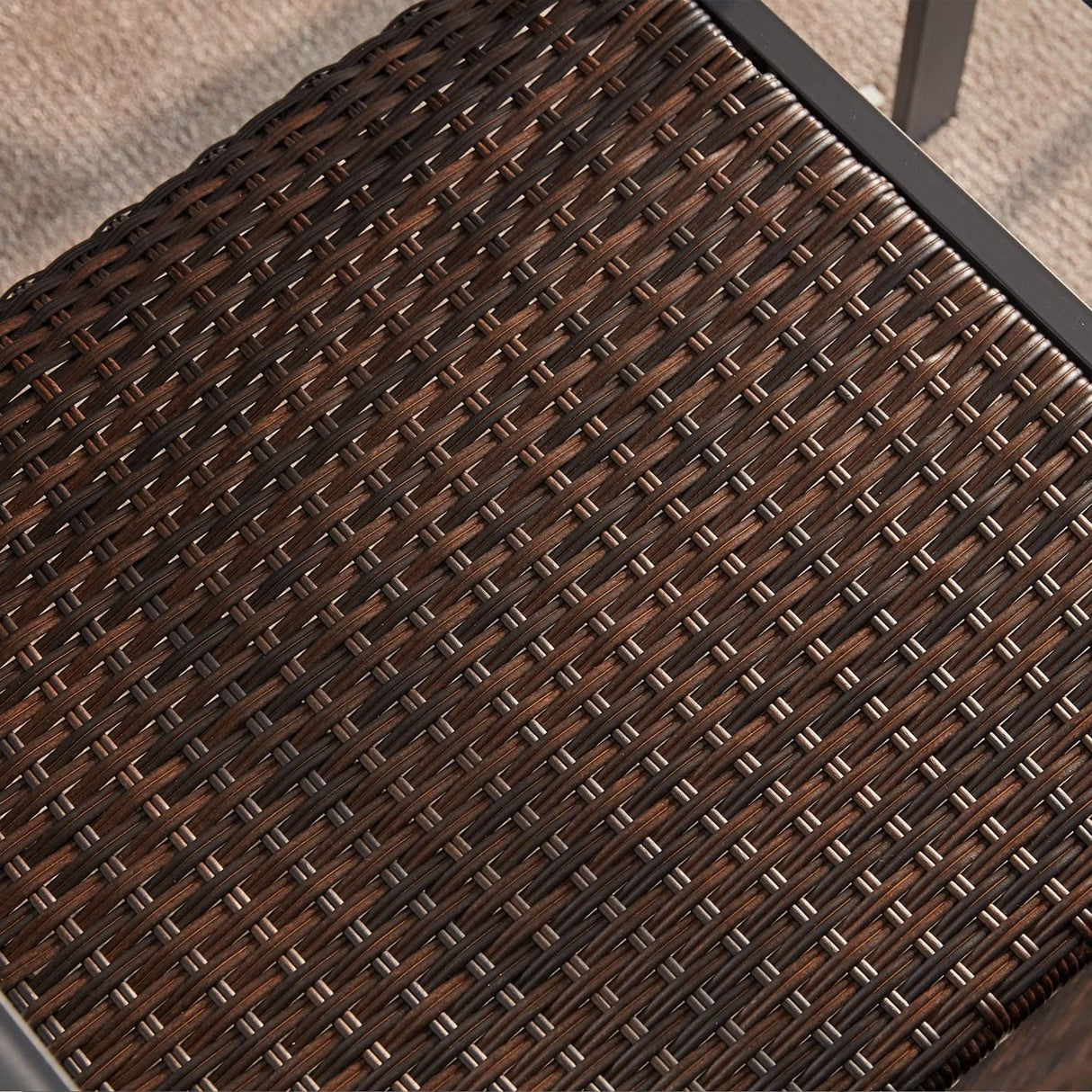 Vicllax 5-Piece Patio Dining Set, 42" Patio Round Table and Outdoor Wicker Chairs