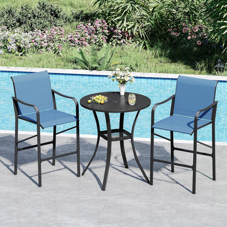 Vicllax High Bar Stool, High Top Tall Bar Chairs for Porch Deck Balcony