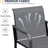 Vicllax High Bar Stool, High Top Tall Bar Chairs for Porch Deck Balcony