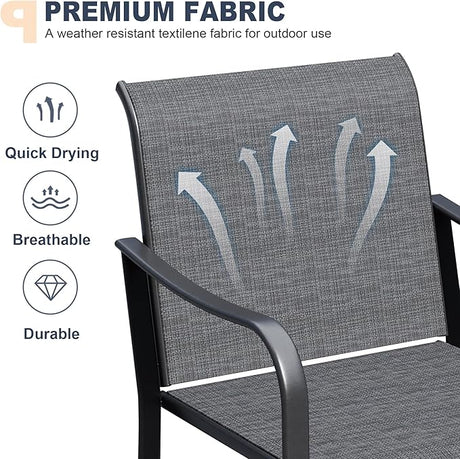 Vicllax High Bar Stool, High Top Tall Bar Chairs for Porch Deck Balcony