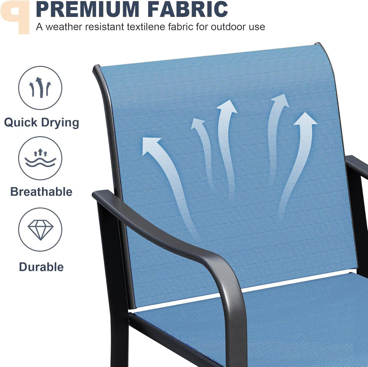 Vicllax High Bar Stool, High Top Tall Bar Chairs for Porch Deck Balcony