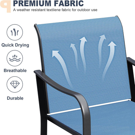 Vicllax High Bar Stool, High Top Tall Bar Chairs for Porch Deck Balcony