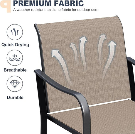 Vicllax High Bar Stool, High Top Tall Bar Chairs for Porch Deck Balcony