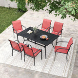 Vicllax Outdoor Textilene Stackable Sling Dining Chair, Set of 2/4/6