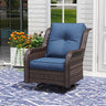 Vicllax Patio Wicker Oasis Lounge Sofa, Swivel Chair with Side Table