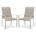 Sillas de comedor Vicllax de textileno para exterior con asiento acolchado de algodón