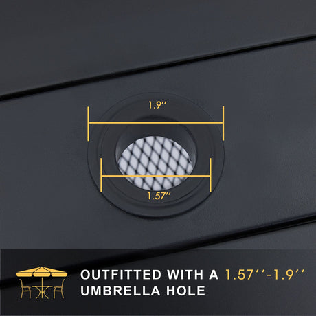 Vicllax Mesa de comedor redonda de metal para exterior de 54" para 6 y 8 personas