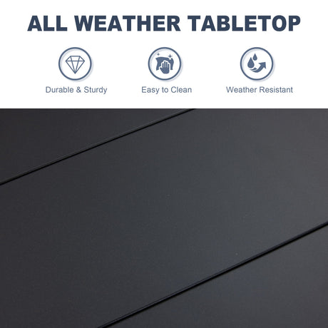 Vicllax Mesa cuadrada pequeña para exteriores, mesa de bistró para patio 