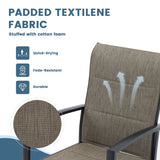 Vicllax Outdoor Padded Stackable Sling Dining Chair