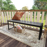Vicllax 53" Outdoor Bench for Lawn Garden, Backless Patio Garden Bench