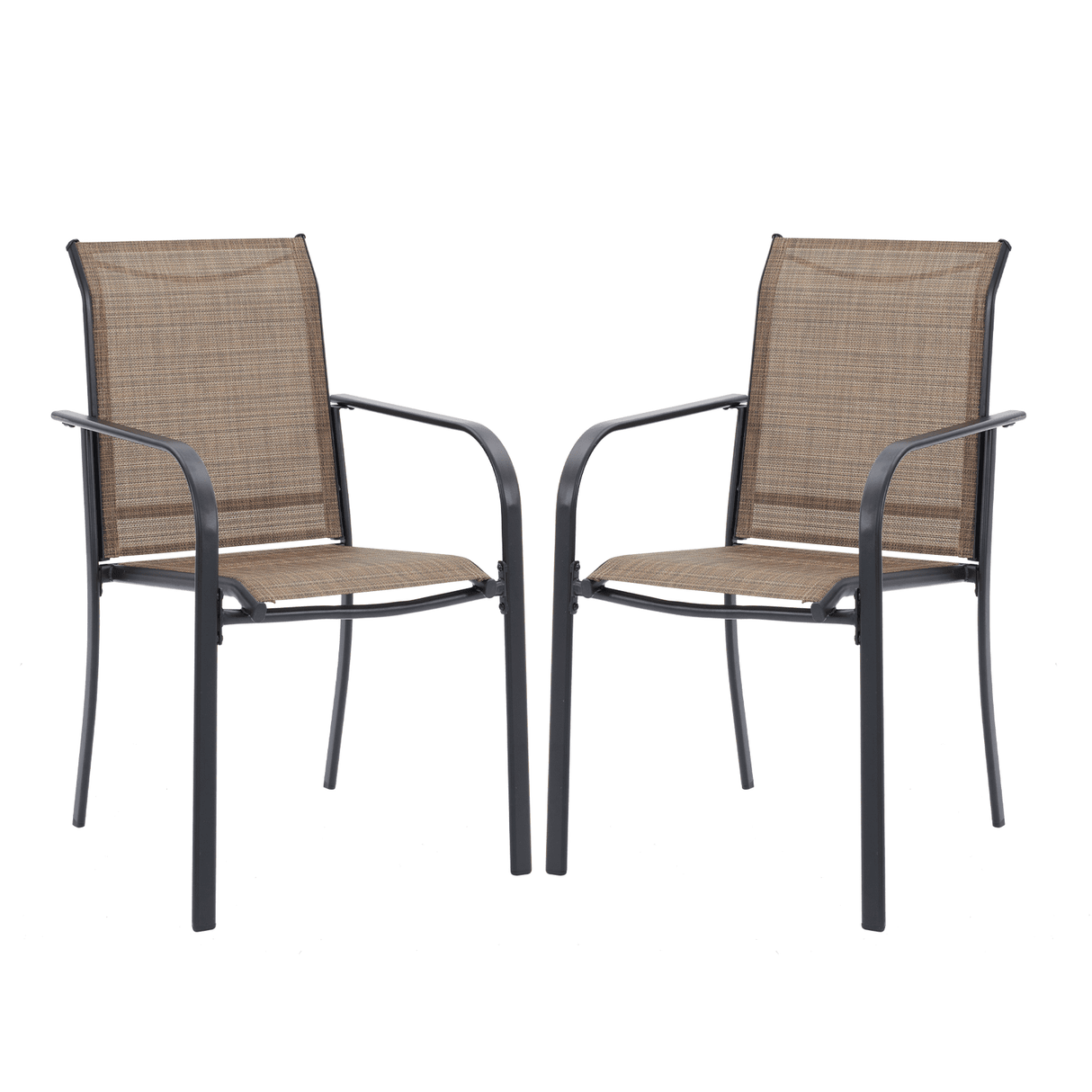 Vicllax Outdoor Textilene Stackable Sling Dining Chair, Set of 2/4/6