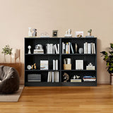 Vicllax Wooden Bookcase, 3/4/5 Shelf Display Open Bookshelves for Home Office