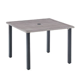 Vicllax Outdoor Patio Metal Dining Table for 4/6