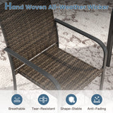 Vicllax 11 Pieces Outdoor Dining Set, 60" Outdoor dining Table and 10 Stackable Metal Armchair, Bistro Set for Garden, Balcony & Backyard