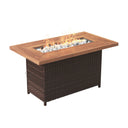 Vicllax Wicker Propane Fire Pit Table, Outdoor 50,000 BTU Gas Fire Pit