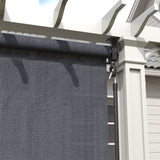 Vicllax Outdoor Custom Size Sun Blocking Roller Shade, Patio Shade Blinds, 96" drop