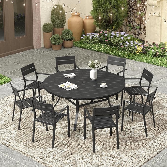 plastic stackable outdoor dining chairs