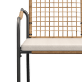 Vicllax Solana Modern Hand-Woven Rope Outdoor Dining Chair with Cushion, Set of 2