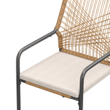 Vicllax Alora Stackable Outdoor Dining Chair, Woven Rope Patio Seating of 2