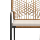Vicllax Alora Stackable Outdoor Dining Chair, Woven Rope Patio Seating of 2