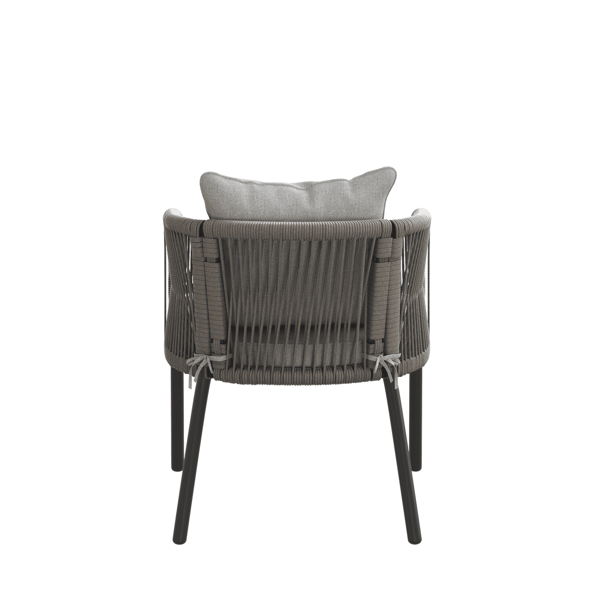 Vicllax 5-Piece Outdoor Patio Dining Set - 47.2-Inch Round Table with Umbrella Hole and 4 Smooth Resin Wicker Armchairs with Seat & Back Cushions