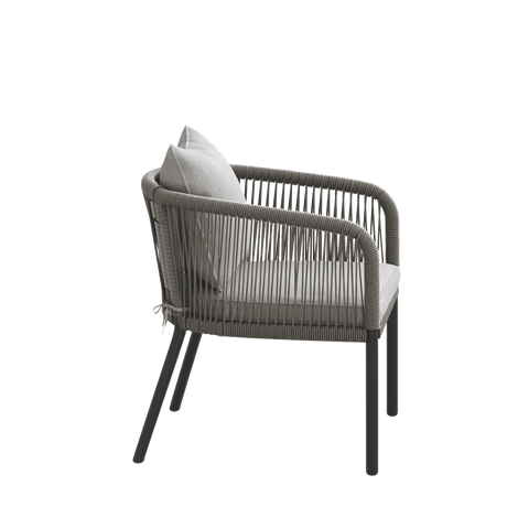Vicllax Aria Modern Woven Rope Outdoor Dining Chair Set of 2