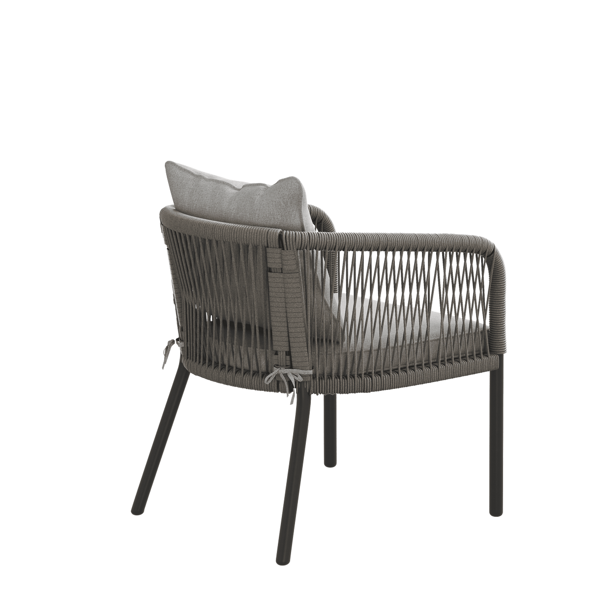 Vicllax Aria Modern Woven Rope Outdoor Dining Chair Set of 2