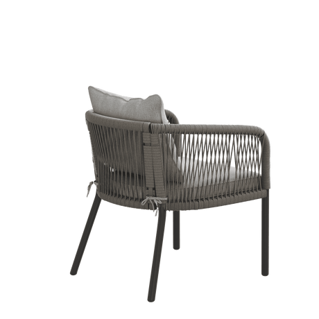 Vicllax Aria Modern Woven Rope Outdoor Dining Chair Set of 2