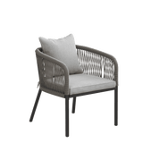 Vicllax Aria Modern Woven Rope Outdoor Dining Chair Set of 2