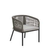Vicllax Aria Modern Woven Rope Outdoor Dining Chair Set of 2
