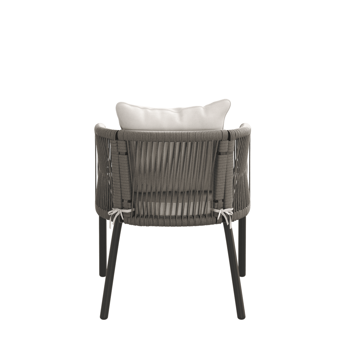 Vicllax Aria Modern Woven Rope Outdoor Dining Chair Set of 2