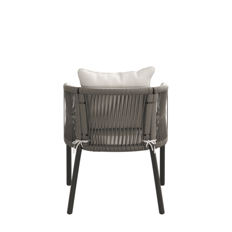Vicllax Aria Modern Woven Rope Outdoor Dining Chair Set of 2