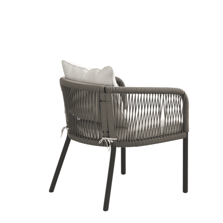 Vicllax Aria Modern Woven Rope Outdoor Dining Chair Set of 2
