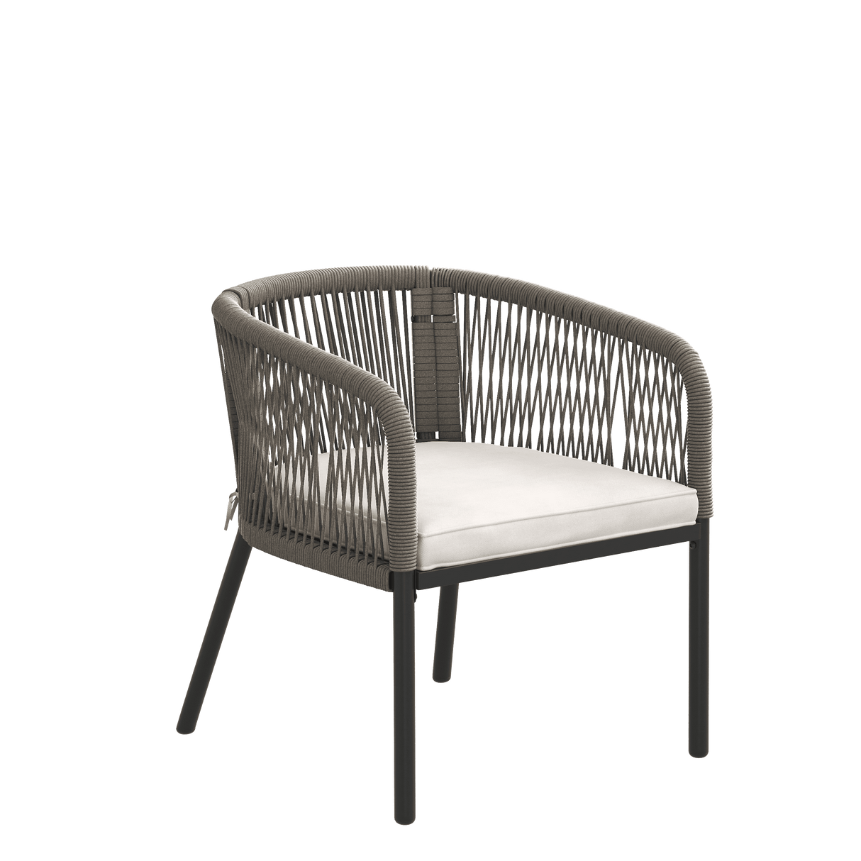 Vicllax Aria Modern Woven Rope Outdoor Dining Chair Set of 2