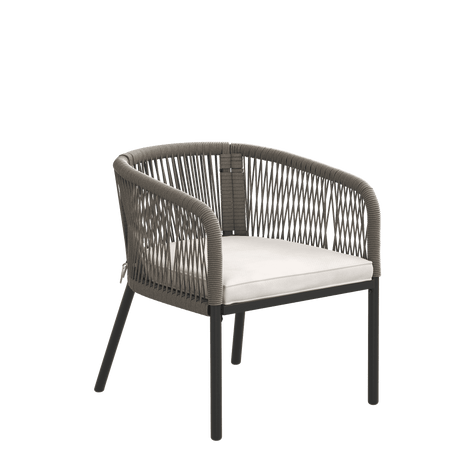 Vicllax Aria Modern Woven Rope Outdoor Dining Chair Set of 2