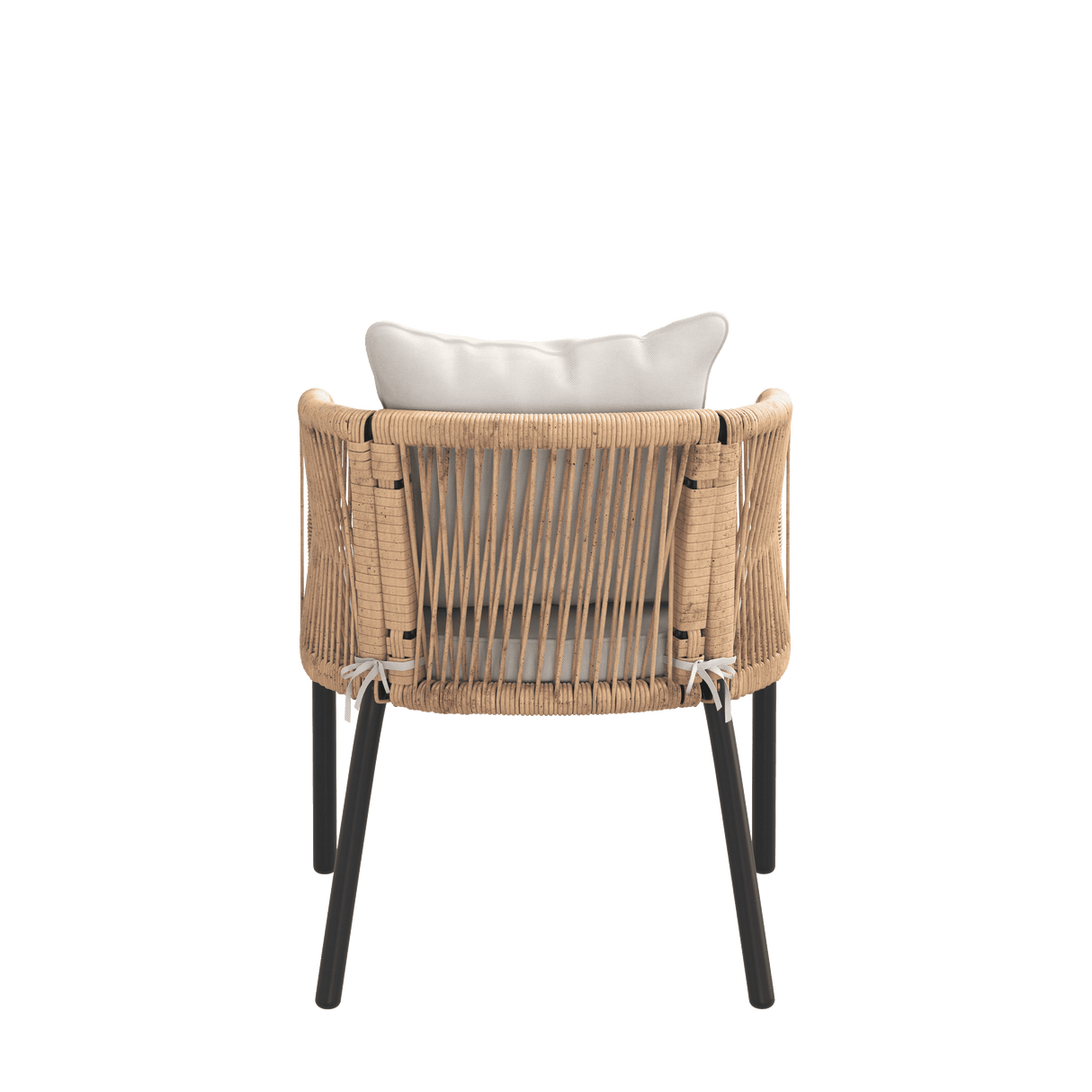 Vicllax Aria Modern Woven Rope Outdoor Dining Chair Set of 2