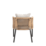 Vicllax Aria Modern Woven Rope Outdoor Dining Chair Set of 2