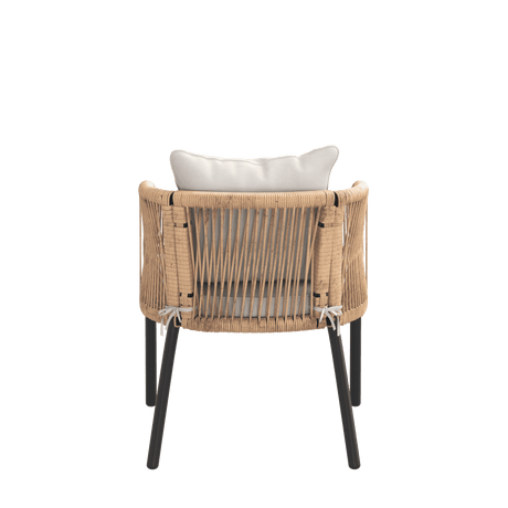 Vicllax Aria Modern Woven Rope Outdoor Dining Chair Set of 2