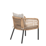 Vicllax Aria Modern Woven Rope Outdoor Dining Chair Set of 2