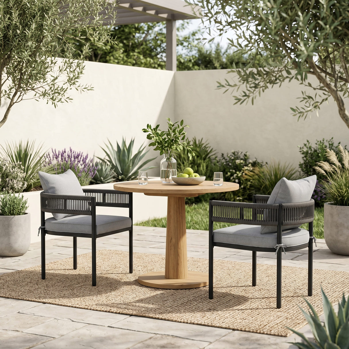 Vicllax Aria Low-back Outdoor Dining Armchair